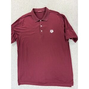 Texas A&M Aggies Stitched Logo S/S Campus Polo Shirt (Men's Large) Maroon